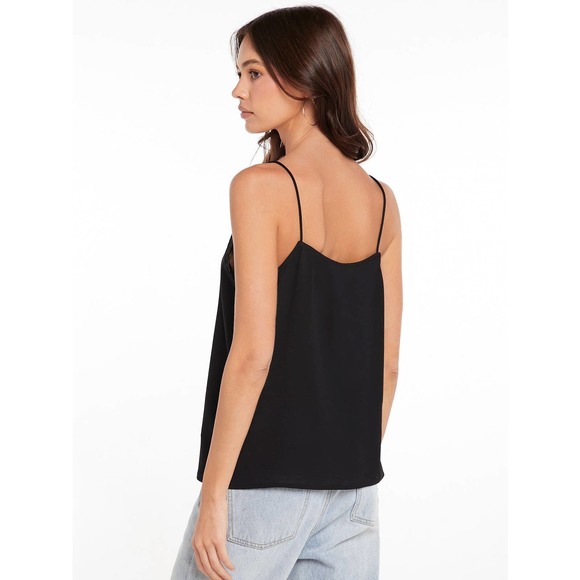 Embroidery Mesh v neck lace Cami tank Top black - Picture 9 of 11